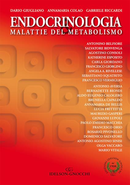 Endocrinologia e malattie del metabolismo - Dario Giugliano,Annamaria Colao,Gabriele Riccardi - copertina