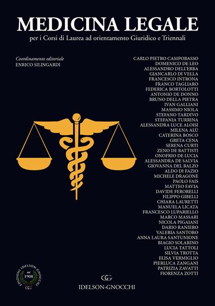 Medicina legale per i corsi di laurea a orientamento giuridico e triennali - copertina