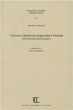 Cultura e istruzione superiore a Firenze, dall'Unità alla grande guerra