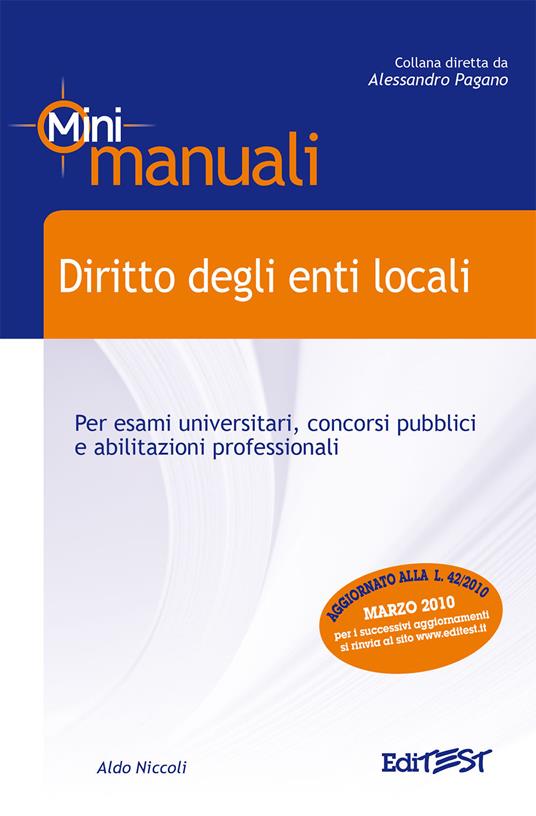 Diritto degli anti locali - Aldo Niccoli - copertina