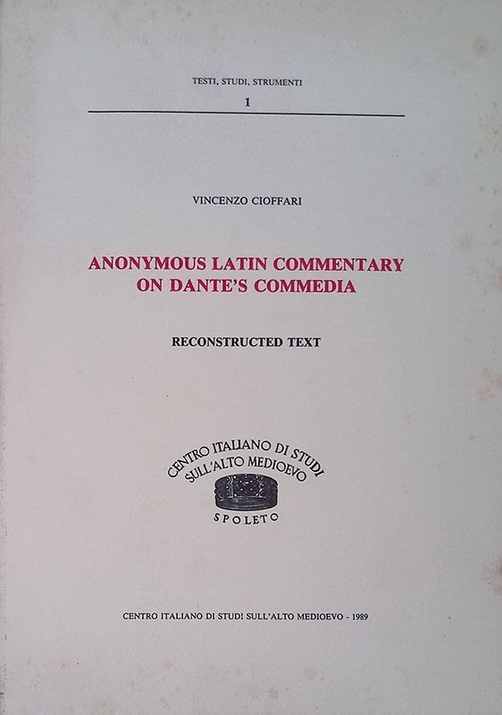 Anonymous latin commentary on Dante's Commedia