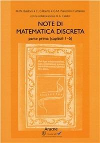 Note di matematica discreta. Vol. 1: Capitoli 1-5 - copertina