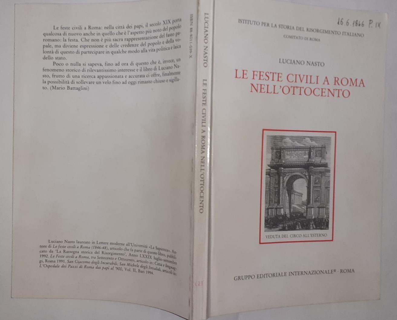 Le feste civili a Roma nell'Ottocento