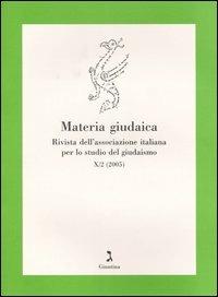 Materia giudaica. Rivista dell'Associazione italiana per lo studio del giudaismo (2005). Vol. 2 - copertina