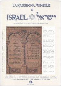 Rassegna mensile di Israel n. 3/07 - copertina