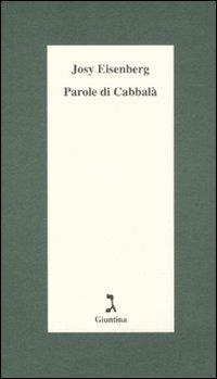 Parole di Cabbalà - Josy Eisenberg - copertina