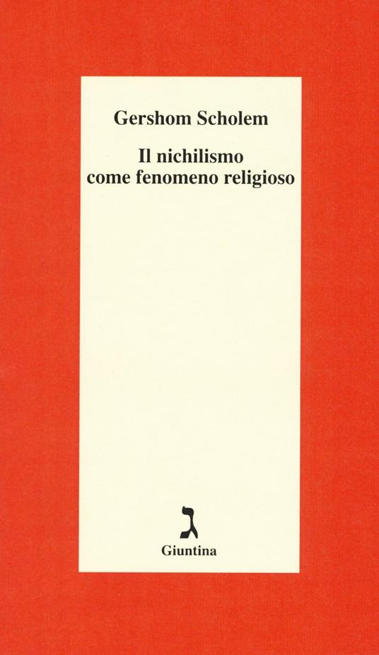 Il nichilismo come fenomeno religioso - Gershom Scholem - copertina