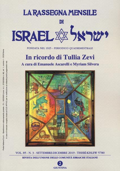 La rassegna mensile di Israel. Ediz. italiana e inglese (2019). Vol. 85/3 - copertina