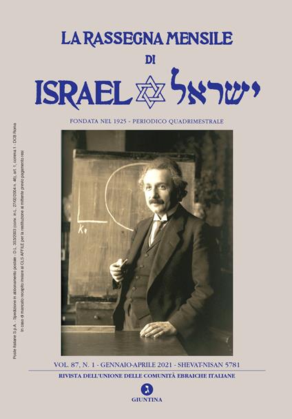 La rassegna mensile di Israel. Vol. 87/1 - copertina