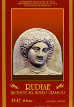 Rudiae. Ricerche sul mondo classico vol. 16-17/2