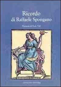 Ricordo di Raffaele Spongano - copertina