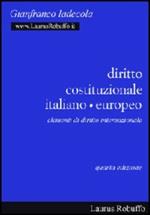  Diritto costituzionale italiano-europeo. Elementi di diritto internazionale