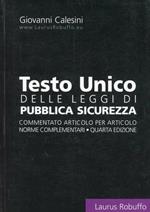 Testo unico delle leggi di pubblica sicurezza