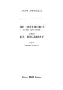 De metodis. Libri quatuor. Liber de regressu (Venezia, LXXVIII)