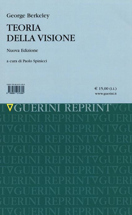 Teoria della visione. Nuova ediz. - George Berkeley - copertina