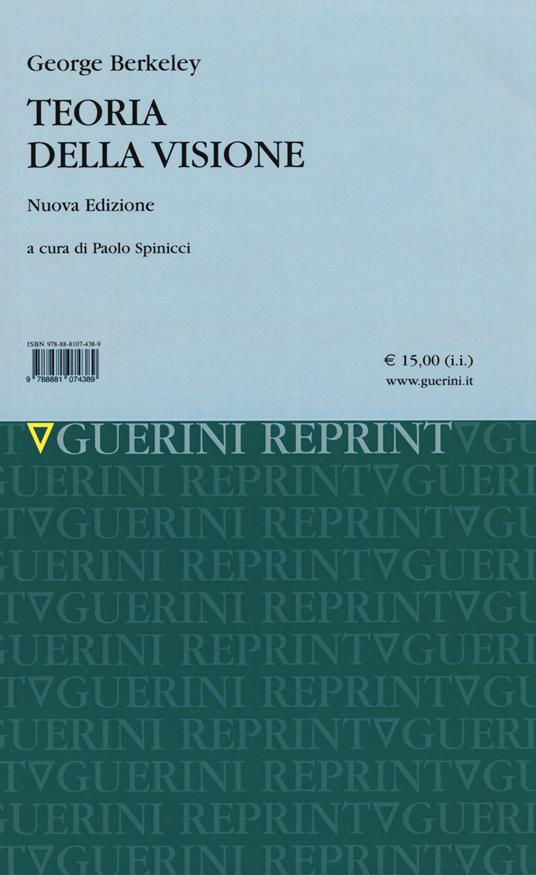 Teoria della visione. Nuova ediz. - George Berkeley - copertina