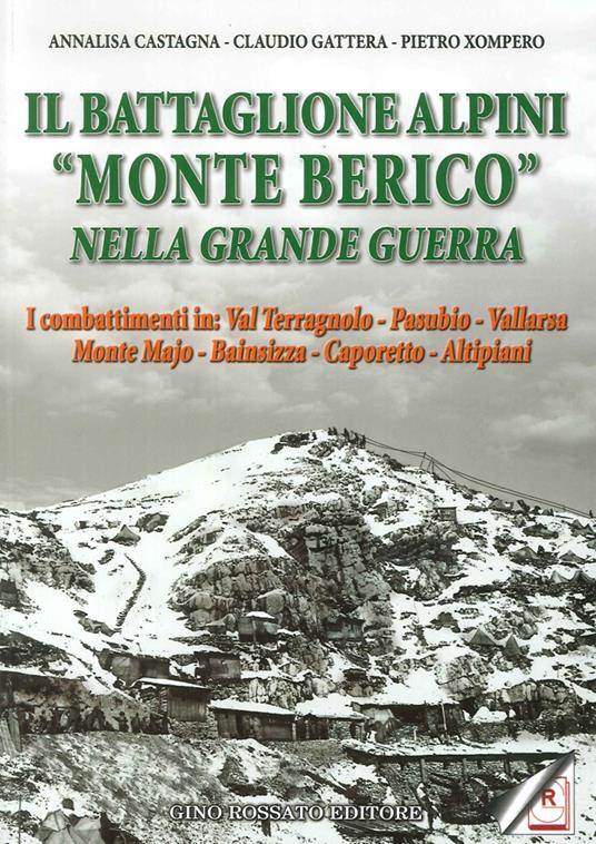 Il battaglione alpini «Monte Berico» nella grande guerra. I combattimenti in: val Terragnolo, Pasubio, Vallarsa, monte Majo, Bainsizza, Caporetto, altipiani - Annalisa Castagna,Claudio Gattera,Pietro Xompero - copertina