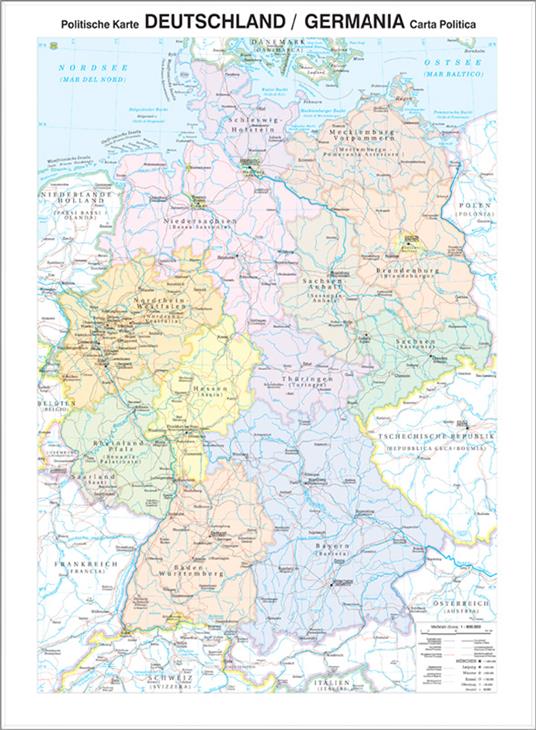 Carta Geografica Madrelingua Germania