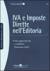 Iva e imposte dirette nell'editoria - Vincenzo Balducci - copertina
