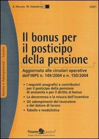 Il bonus per il posticipo della pensione - copertina