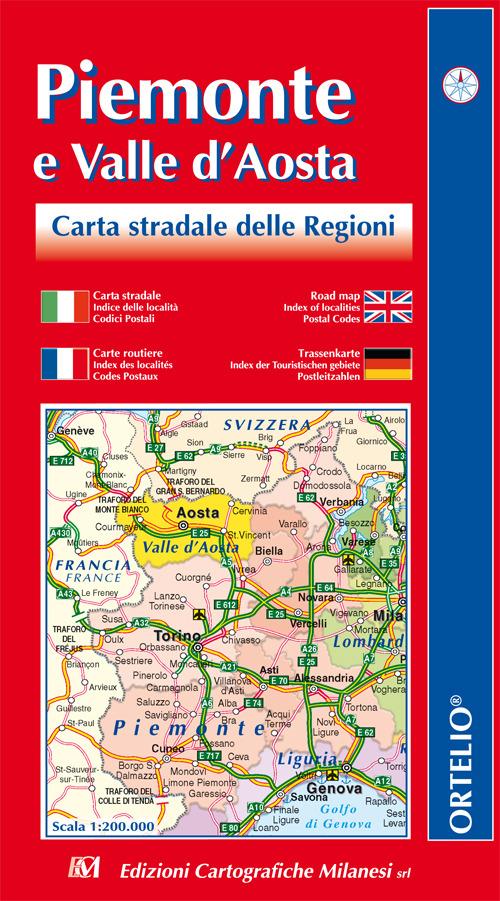 Piemonte e valle d'Aosta. Carta stradale 1:200.000 - copertina
