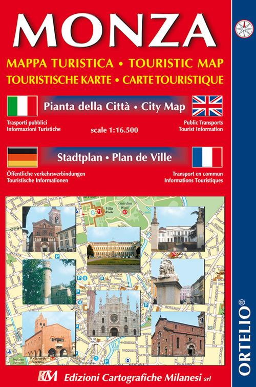 Monza. Mappa turistica. Pianta della città 1:16.500. Ediz. italiana, inglese, tedesca e francese - copertina