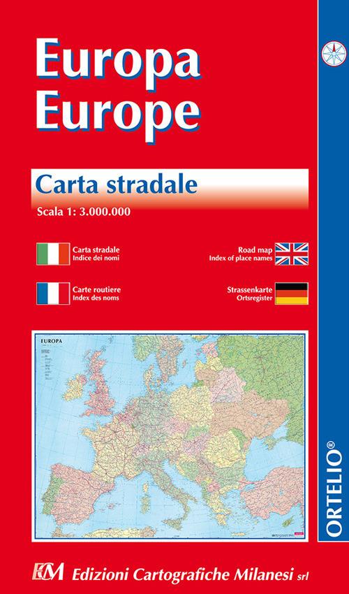 Europa.Carta stradale 1:3.000.000. Ediz. italiana, inglese, francese e tedesca - copertina