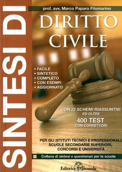 Sintesi di diritto civile - Marco Filomarino - copertina