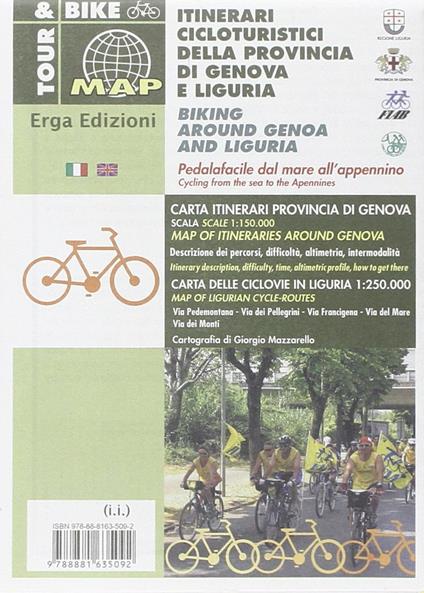 Carta degli itinerari cicloturistici della provincia di Genova - copertina