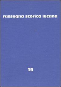 Rassegna storica lucana. Vol. 19 - copertina