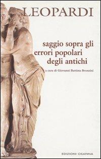 Saggio sopra gli errori popolari degli antichi - Giacomo Leopardi - copertina