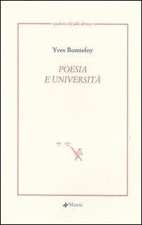 Poesia e università. Testo francese a fronte - Yves Bonnefoy - copertina