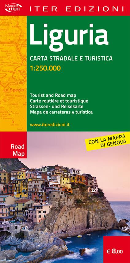 Liguria. Carta stradale e turistica 1.250.000 - copertina