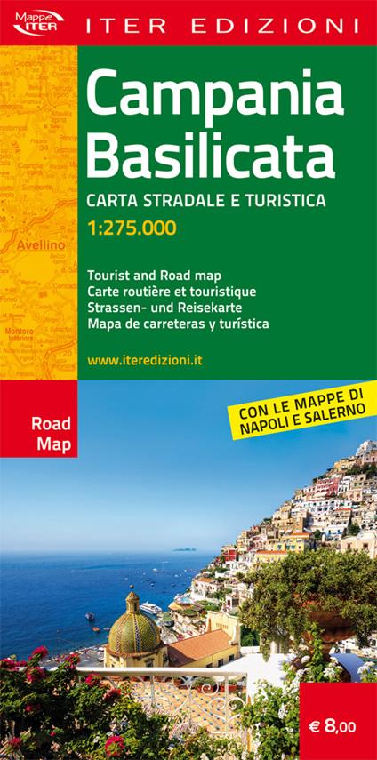 Campania e Basilicata. Carta stradale e turistica 1:275.000. Ediz. multilingue - copertina