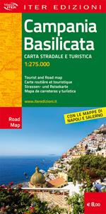 Campania e Basilicata. Carta stradale e turistica 1:275.000. Ediz. multilingue