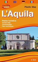 L'Aquila, pianta turistica 1:5.000. Ediz. multilingue