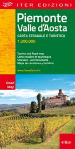 Piemonte e Valle d'Aosta. Carta stradale e turistica 1:300.000. Ediz. multilingue