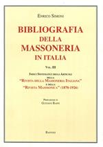 Bibliografia della massoneria in Italia. Vol. 3