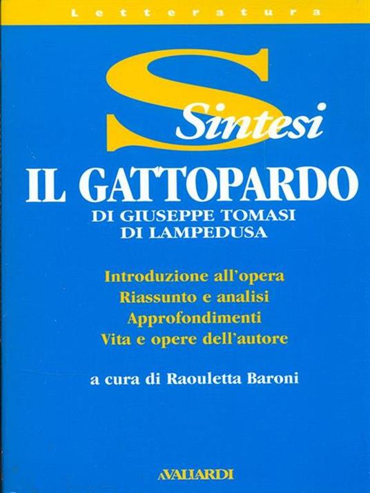 Tomasi di Lampedusa. Il Gattopardo - Raouletta Baroni - copertina