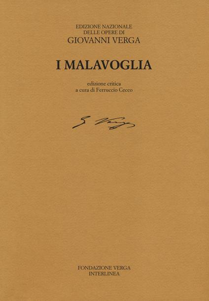 I Malavoglia - Giovanni Verga - copertina