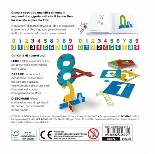 Città di numeri. Ediz. a colori. Con 20 schede fustellate - Mauro Bellei - 2