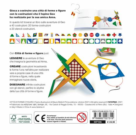 Città di forme e figure. Ediz. a colori. Con 20 schede fustellate - Mauro Bellei - 2