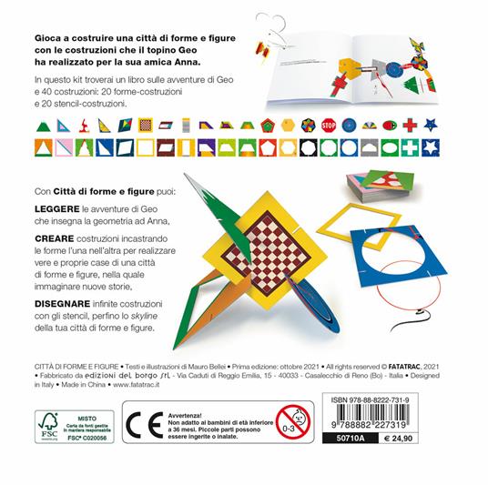 Città di forme e figure. Ediz. a colori. Con 20 schede fustellate - Mauro Bellei - 2