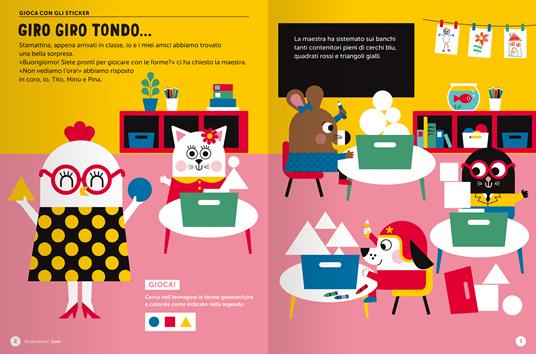 Le forme. Gioca e impara con Bau. Ediz. a colori. Con Adesivi - Team Graou - 3