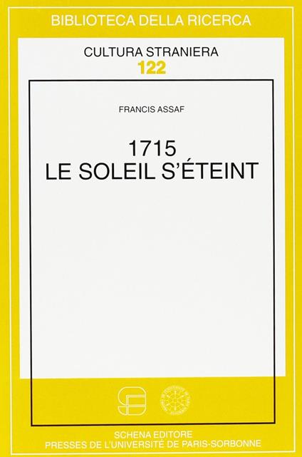 1715. Le soleil s'éteint - Francis Assaf - copertina