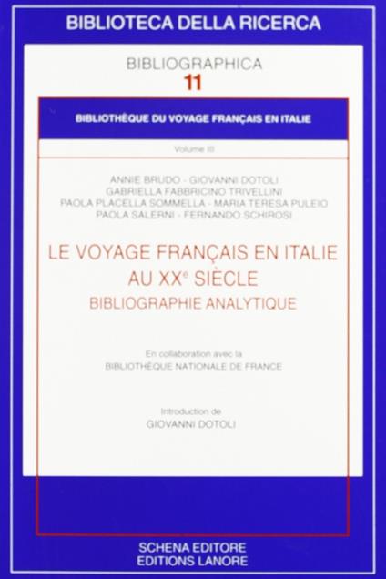 Le voyage francais en Italie au XX° siècle - copertina