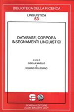 Database, corpora insegnamenti linguistici