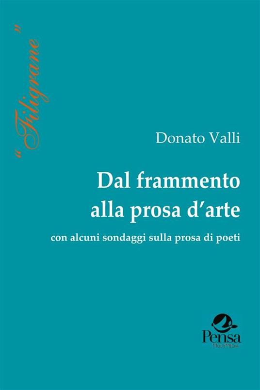 Dal frammento alla prosa d'arte - Donato Valli - copertina