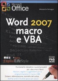 Word 2007. Macro e VBA - Alessandra Salvaggio - copertina