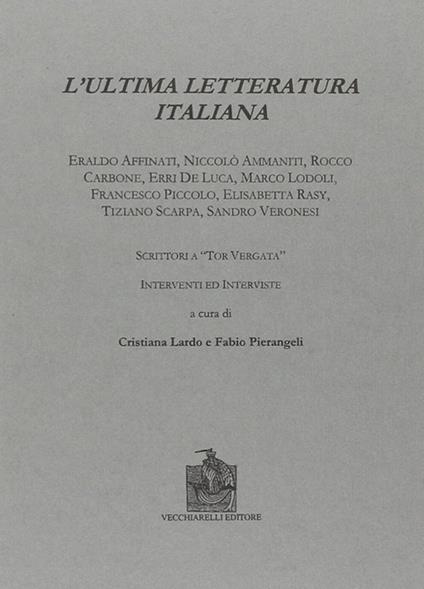 L' ultima letteratura italiana - copertina
